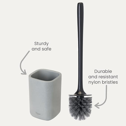 Vigar Zense Toilet Brush and Holder Set, Toilet Bowl Brush - Image 3