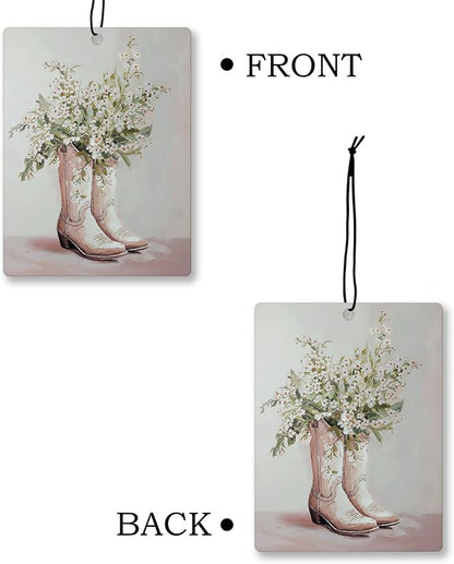 Preppy Western Cowgirl Car Air Freshener 4 Pcs, Cute Scented Car Accessories - Image 7