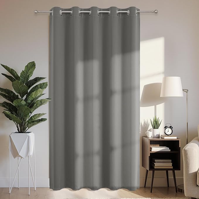 Joydeco Blackout Patio Sliding Door Curtains 90 Inches Long, Grommet Privacy by JOYDECO
