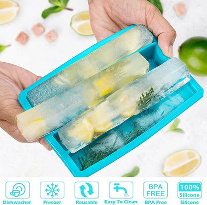 Webake Silicone Ice Cube Trays for Water Bottles Ice Cube Mold 12 Cavity - Image 8