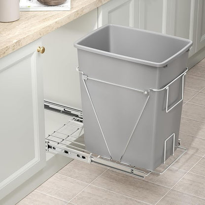 35 Quart Plastic Trash Can, Under Canbinet Waste Bin, 9-Gallons Slim Trash Can - Image 2