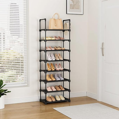 LANTEFUL Tall Shoe Rack 8 Tiers, 16-20 Pairs Shoe and Boots Organizer Storage - Image 2