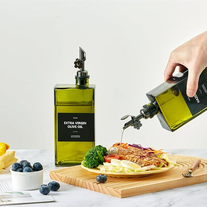 Olive Oil Dispenser Bottle for Kitchen, 16.9oz /500ml Cooking Vinegar Dispenser - Image 2
