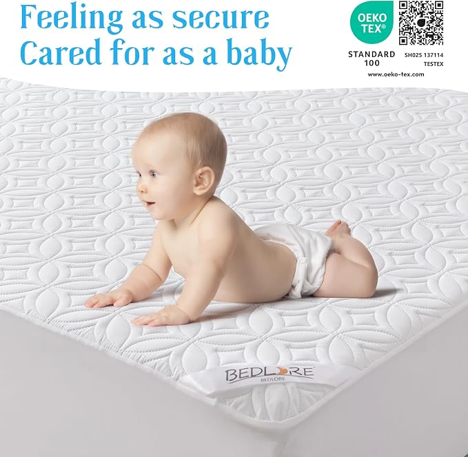 BEDLORE Waterproof Mattress Protector, King Size Noiseless Mattress Pad - Image 7