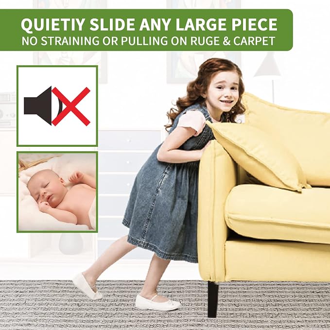 Furniture Sliders for Carpet 8 PCS - Image 5