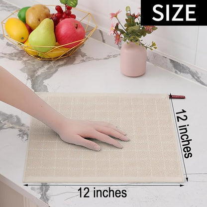 Homaxy 100% Cotton Terry Kitchen Dish Cloths, Ultra Soft and Absorbent Dish - Image 5
