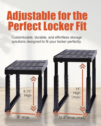 Piffny Locker Organizer Shelf, Adjustable Width and Height, and Gym Lockers - Image 2