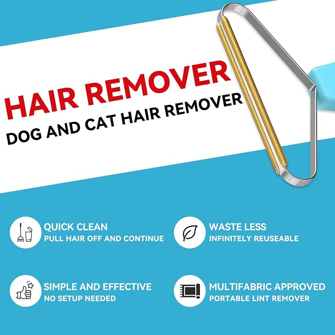 Lint Remover 3-Pack, Lint Shaver Cleaner Pro, Carpet Rake, Lint Brush, Fur - Image 6