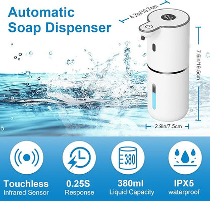 OHIFAST 2 Pack Automatic Foaming Soap Dispenser Touchless, USB Rechargeable - Image 2