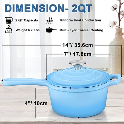 Enameled Cast Iron Sauce Pan - Image 2
