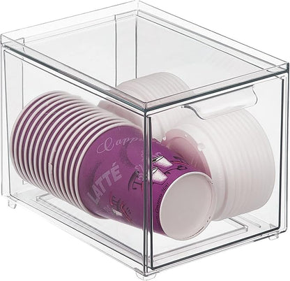 mDesign Plastic Pantry Organization and Storage Bin w/Pull Out Drawer - Image 8