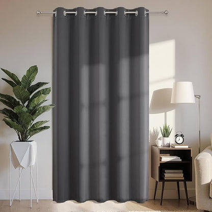 Joydeco Blackout Patio Sliding Door Curtains 96 Inches Long, Grommet Privacy by JOYDECO