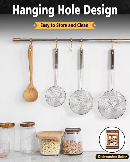 Enhanced Version Stainless Steel Spider Strainer Skimmer Ladle, Pasta Strainer - Image 6