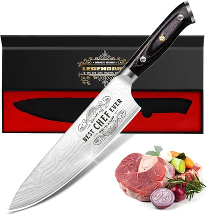 Funistree Gifts for Men Women Chef, 8 inch Professional Kitchen Knife Gift Set by Funistree