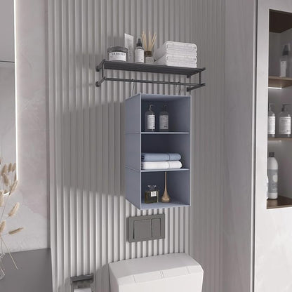 Hanging Closet Organizer and Storage 3-Shelf, Easy Mount Foldable Hanging - Image 6