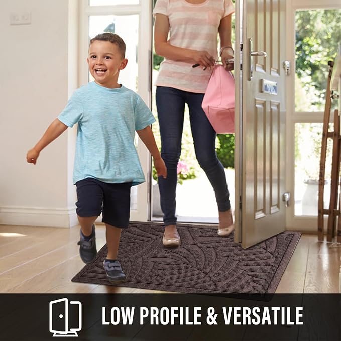 Front Door Mat, Absorbent Resist Dirt Welcome Door Mat Indoor Outdoor, - Image 2