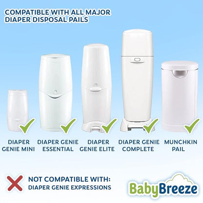 BabyBreeze Diaper Pail Refill Bags Compatible - Image 4