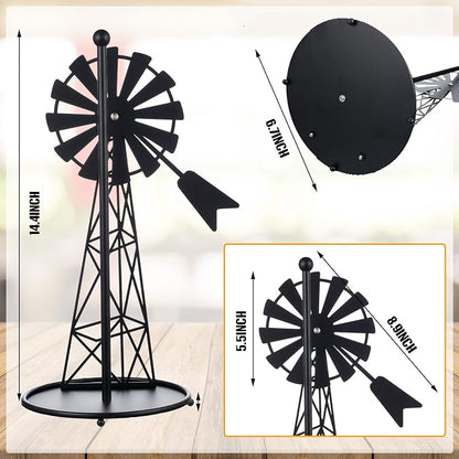 Vesici Windmill Paper Towel Holder Western Farmhouse Standing Paper Towel Roll - Image 5