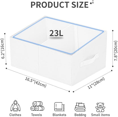 DIMJ Large Closet Shelf Organizer Bins 8 Packs - Image 2
