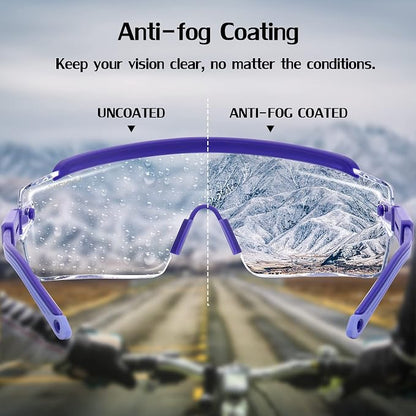 UKNOW Safety Goggles Over Glasses, Safety Glasses Anti Fog Wraparound Eye - Image 3