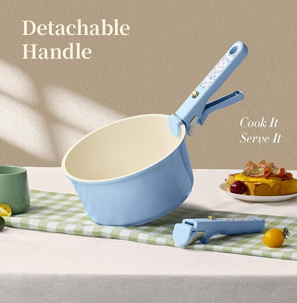 CAROTE 15Pcs Ceramic Cookware Set, Pots and Pans Set Non Stick, Kitchen Cooking - Image 6