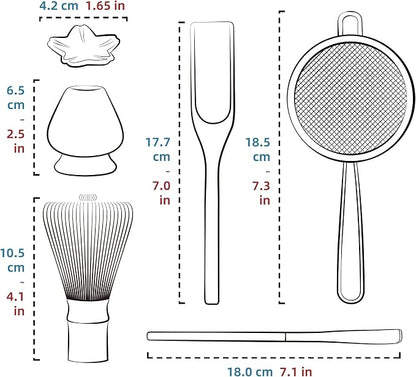 TEANAGOO Matcha Whisk Set, 6-PCS Traditional Starter Set, 100 Prongs Whisk - Image 7