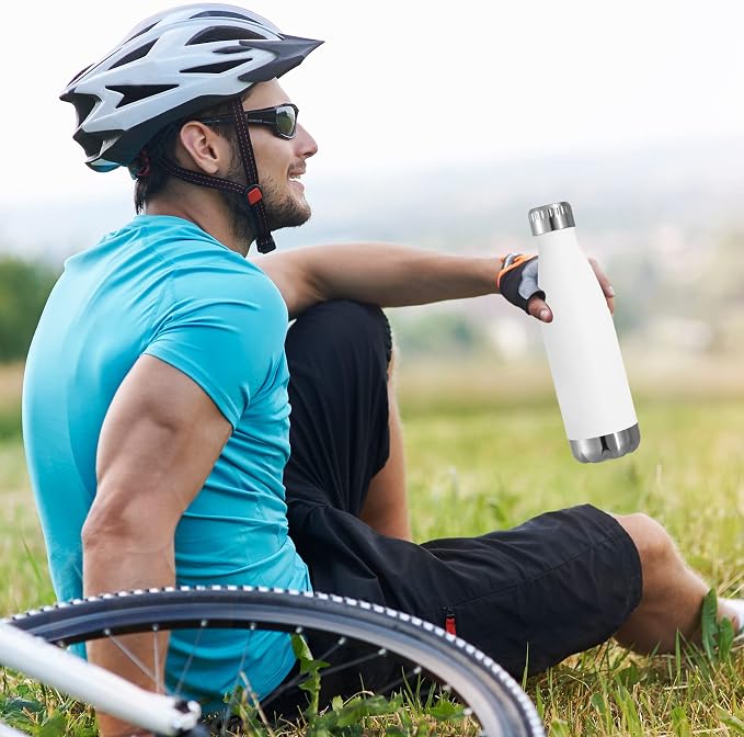 VEGOND 17oz Stainless Steel Water Bottles Bulk, Reusable Metal Sports Water - Image 7