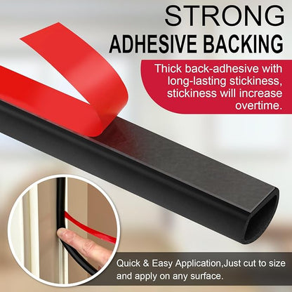【New Upgrade】 Silicone Door Weather Stripping Door Seal Strip, 19.7 Feet - Image 5