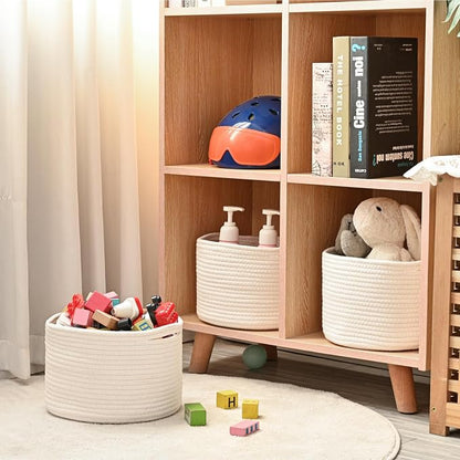 Small Storage Baskets for Organizing, Organizer Baskets for Shelves, Woven - Image 6