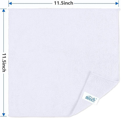 HOMEXCEL White Microfiber Cleaning Cloth, 100 Pack Cleaning Towels - Image 7