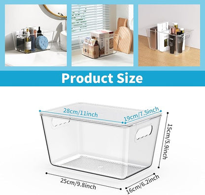 Clear Plastic Storage Bins, Pantry Organizers & Storage Containers, Cabinet - Image 2