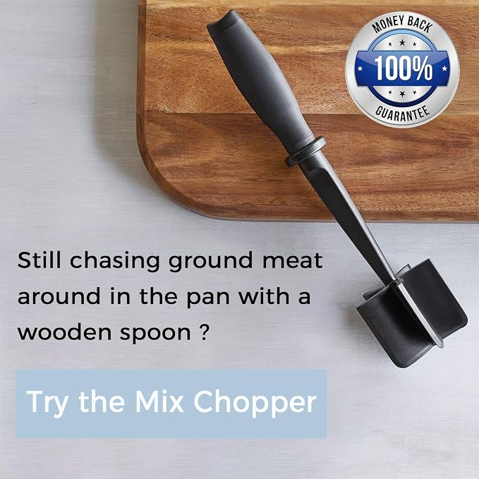 Meat Chopper, 5 Curve Blades Ground Beef Masher, Heat Resistant Meat Masher Tool - Image 5