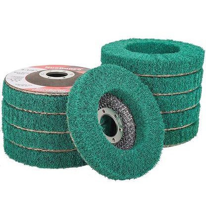 10Pcs 180 Grit Scour Flap Disc 4 1/2 Inch Angle Grinder Attachment Coarse by NuoDunco
