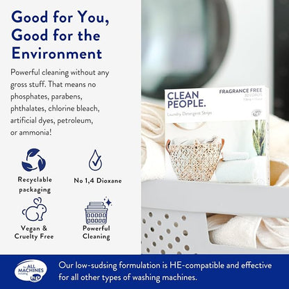 The Clean People Fragrance Free Laundry Detergent Sheets - Image 2