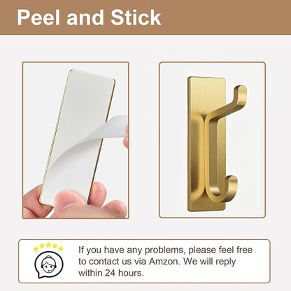 pickpiff Wall Hooks for Coat and Towel: 13LB Adhesive Door Hanger Stick on - Image 5