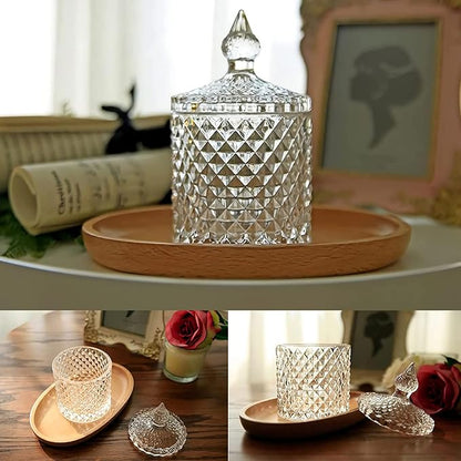 rejomiik Qtip Holder Glass Apothecary Jars - Image 3