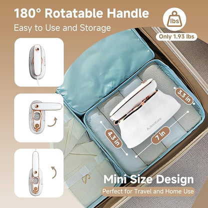 Travel Steamer for Clothes, 1200W Portable Handheld Mini Garment Steamers - Image 2