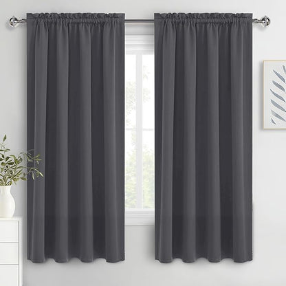 DWCN Blackout Curtains for Bedroom 63 Inch Length 2 Panels Set, Solid Thermal by DWCN