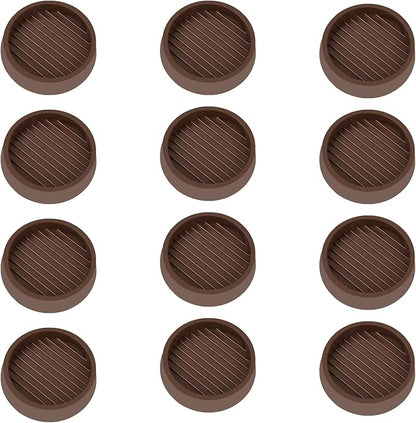 2X2 Round Rubber Caster Cups, Non Slip Furniture Pads, Anti-Slip Gripper by VOCOMO