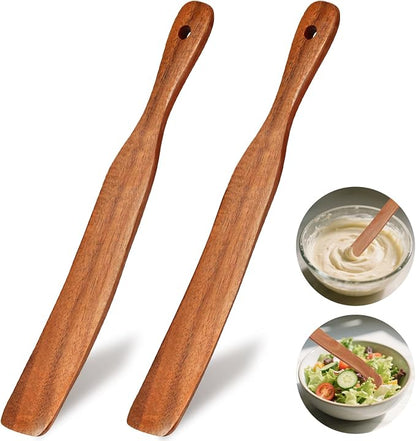 2Pcs Skinny Spurtle for Sourdough Starter, Reaching Bottom of Jars, Dough Whisk by Azureblue