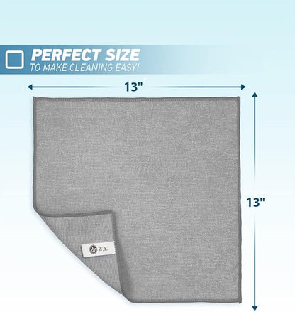 Microfiber Cleaning Cloth Grey-24Pcs 2100 Series Ultra Soft Highly Absorbent - Image 2