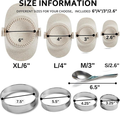 Empanada Maker Press, 6-Inch Extra Large Dumpling Maker Set - Image 3