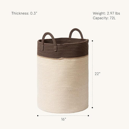 LA JOLIE MUSE Woven Basket Rope Storage Baskets - Image 4