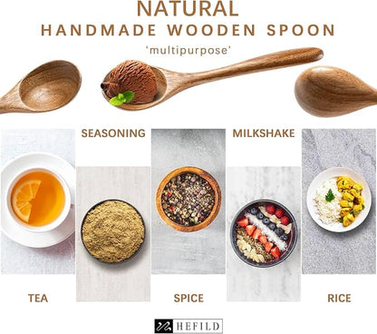 4 PCS Wooden Spoons for Honey, 6.7 inch Small Wooden Spoons - Image 5