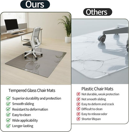 Koonmi Tempered Glass Chair Mat - Image 8