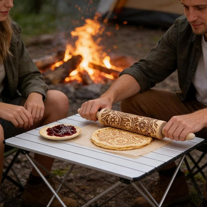 2 Pack Wooden Embossed Rolling Pin - Image 4