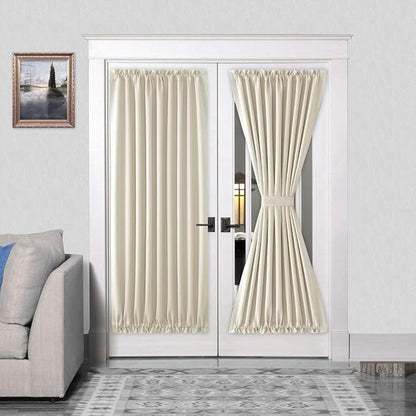 DWCN French Door Curtains – Rod Pocket Thermal Blackout Curtain by DWCN