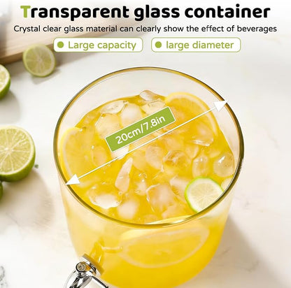 MOBYKE 2.2 Gallon Drink dispenser, Large Water Glass Beverage Dispenser - Image 4