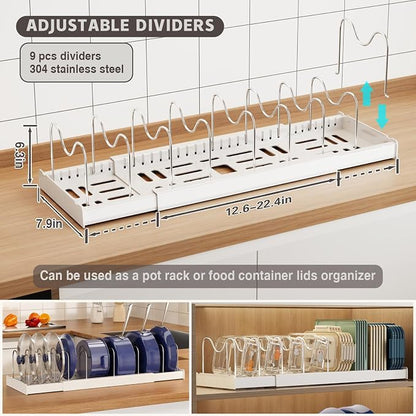 Magheo Expandable Food Storage Container Lid Organizers - Image 2