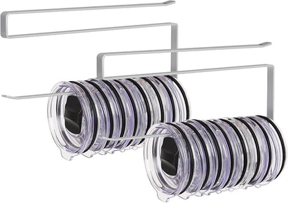 2 Pack Tumbler Lid Organizer, Horizontal Tumbler Lid Storage Hook to Hold Up 20 by JOLENSOY